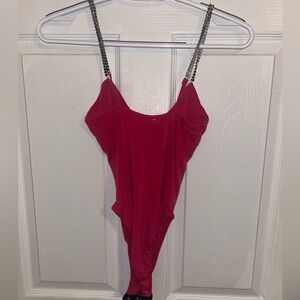 Slim Fit Women’s Chain One Piece Bodysuit